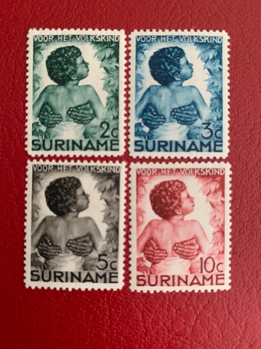Suriname- Original Vintage Postage Stamps - 1936 Suriname Child
