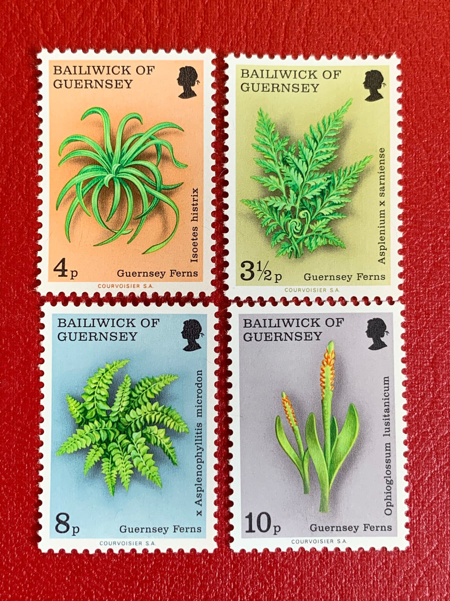 Guernsey - Original Vintage Postage Stamps - 1975 Plants - for the collector, artist or crafter- decoupage, scrapbooks, journals