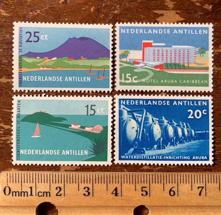 Netherlands Antilles- Original Vintage Postage Stamps- 1957-59