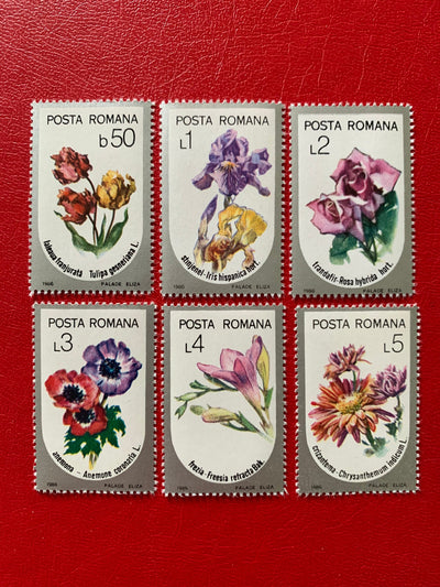 Romania - Original Vintage Postage Stamps - Flowers 1984