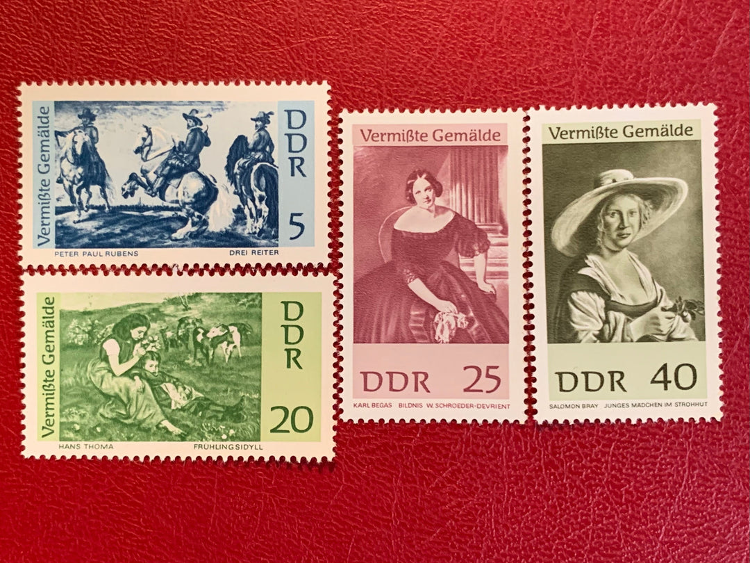 Germany (DDR) - Original Vintage Postage Stamps- 1966 Art