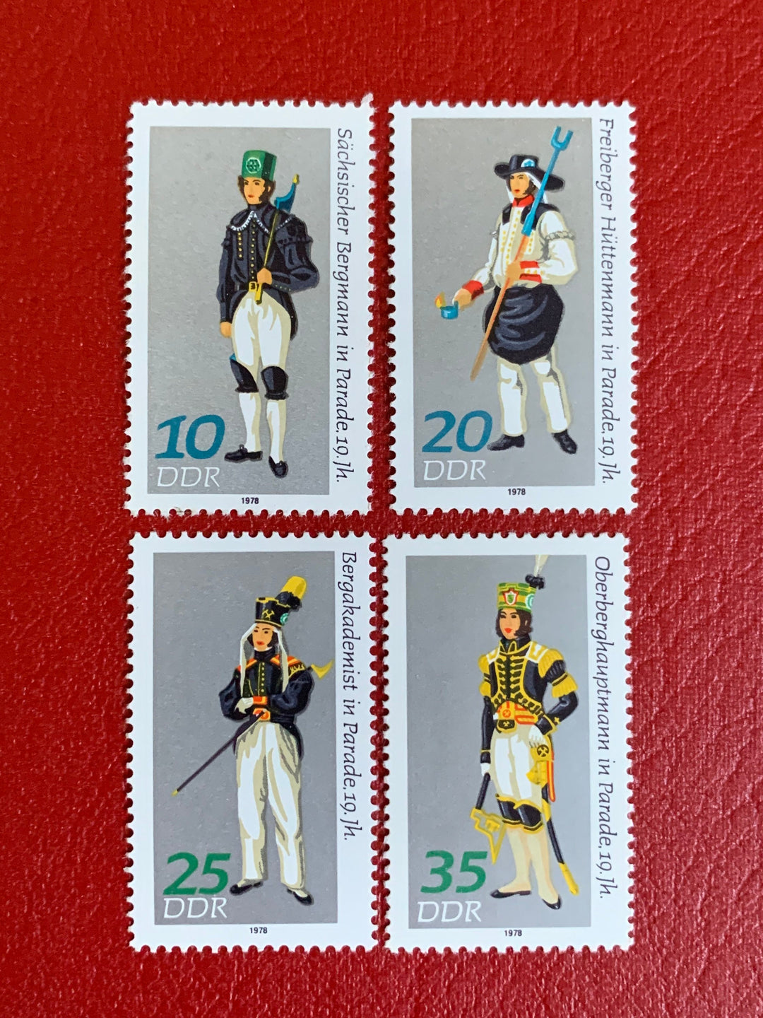 Germany (DDR) - Original Vintage Postage Stamps- 1978 Parade Costume of Mining and Metalurgists