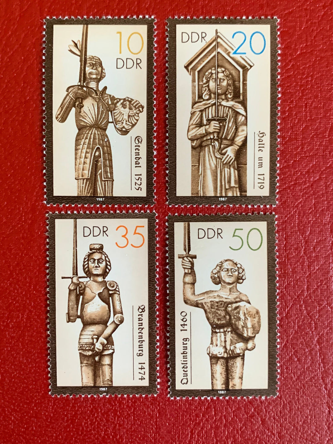 Germany (DDR) - Original Vintage Postage Stamps- 1987 Historical Monuments
