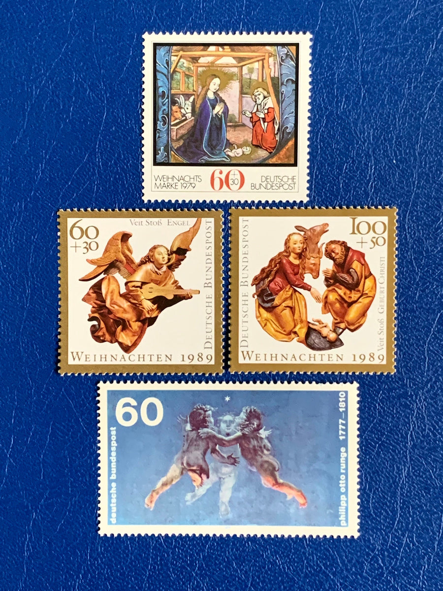 Original Vintage Postage Stamps-  West Germany - Christmas
