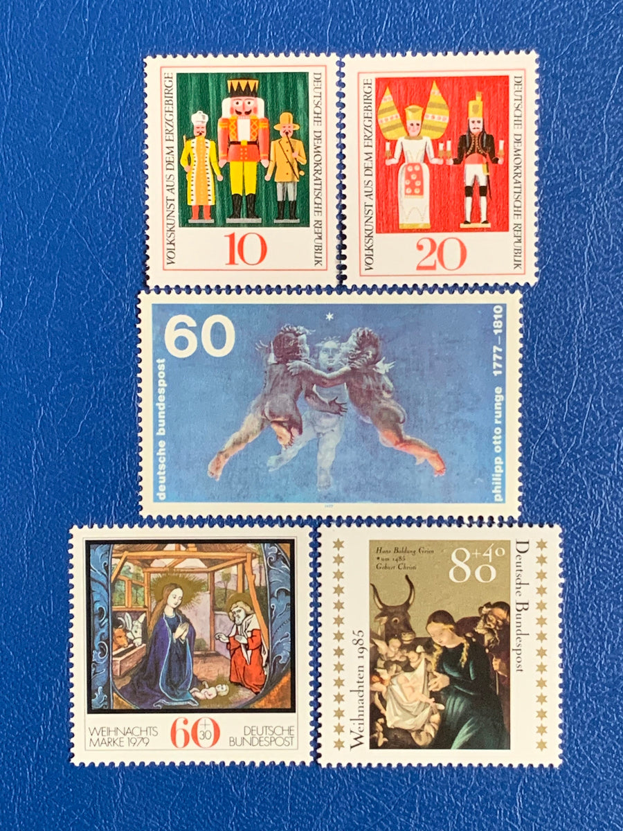 Original Vintage Postage Stamps-  West Germany - Christmas