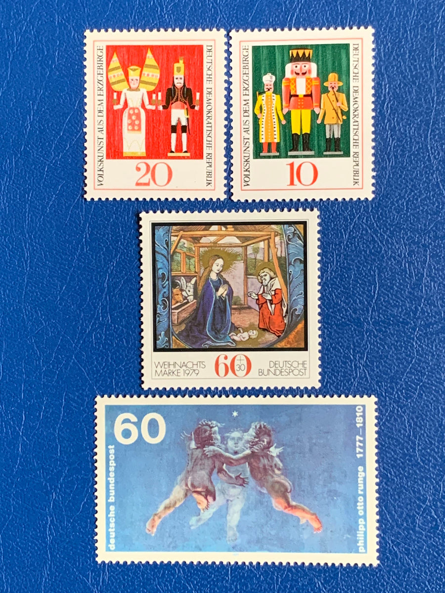 Original Vintage Postage Stamps-  West Germany - Christmas