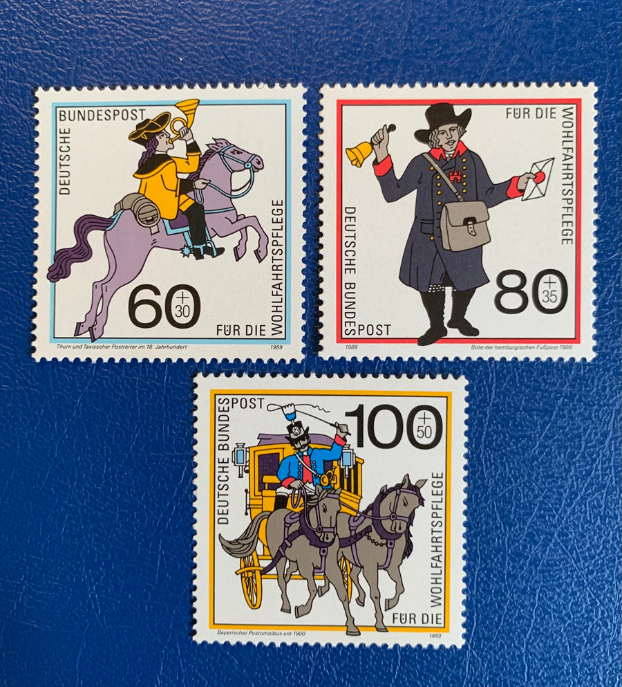 West Germany - Original Vintage Postage Stamps- 1989 Postal History