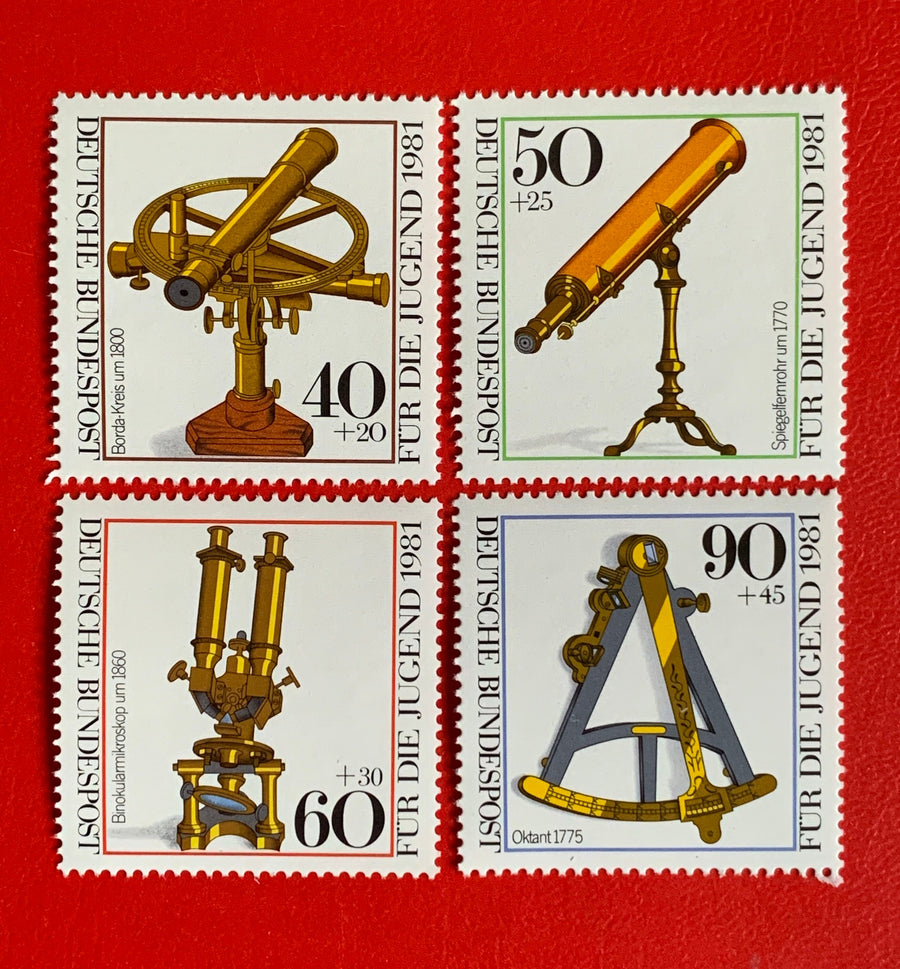 West Germany - Original Vintage Postage Stamps - Optical Instruments 1981