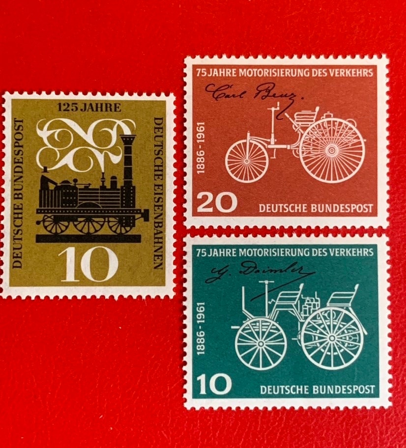 West Germany - Original Vintage Postage Stamps - Transportation 1960-61