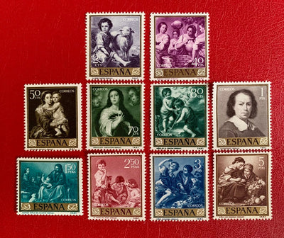 Spain - Original Vintage Postage Stamps- 1960 Art
