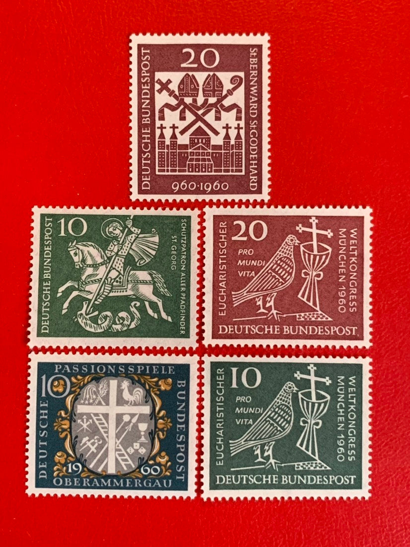 West Germany - Original Vintage Postage Stamps - 1960