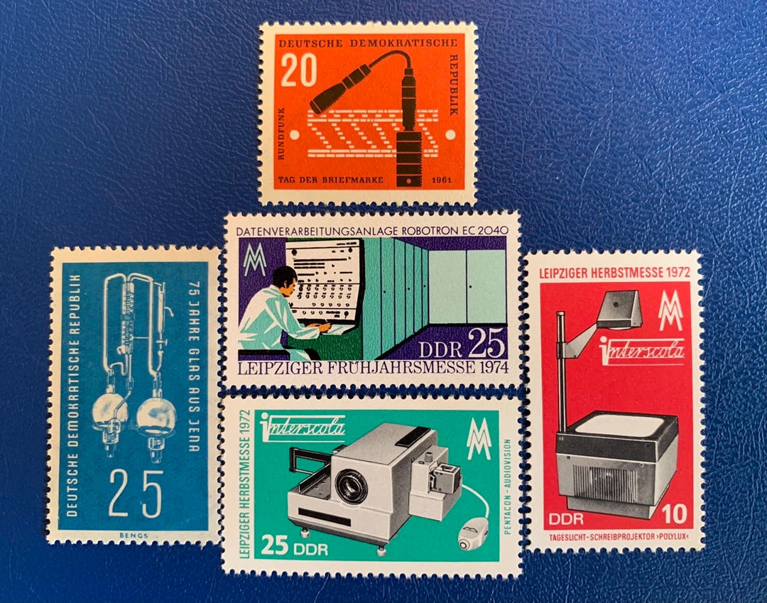 Germany (DDR) - Original Vintage Postage Stamps- 1959-73 Technology