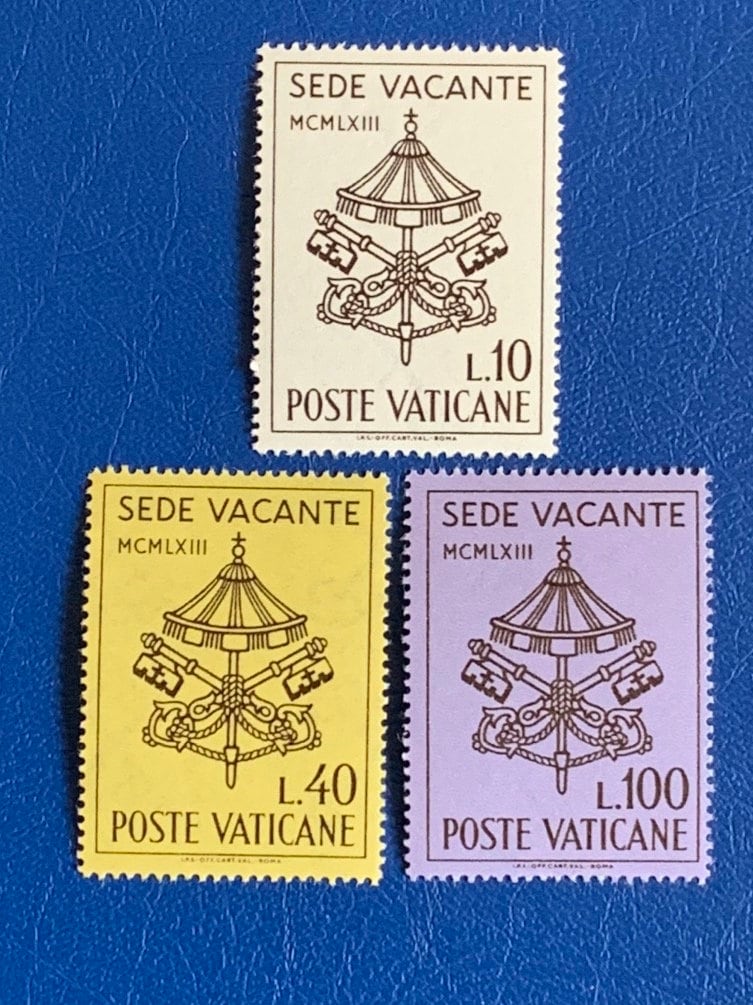 Vatican - Original Vintage Postage Stamps- 1963 Coat of Arms