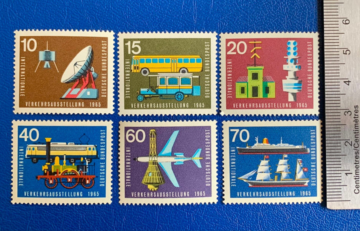 West Germany -Original Vintage Postage Stamps- 1965 Traffic Exhibition