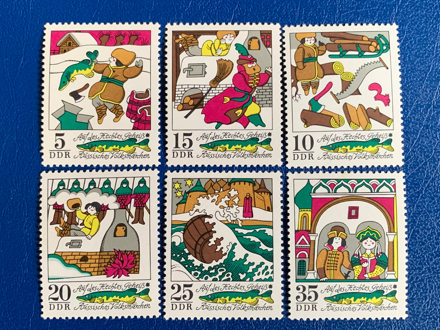Germany (DDR) - Original Vintage Postage Stamps- 1973 Fairytales: On the Pike Behest