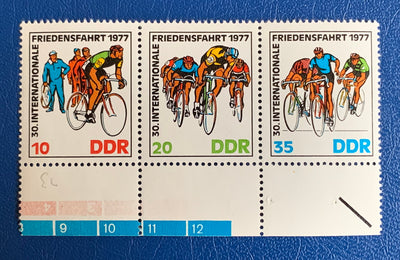 Germany (DDR) - Original Vintage Postage Stamps- 1977 Cycling: Friedensfahrt