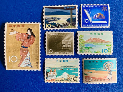 Japan- Original Vintage Postage Stamps- 1961