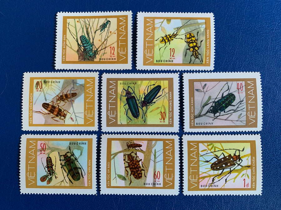 Vietnam- Original Vintage Postage Stamps- 1977 Insects
