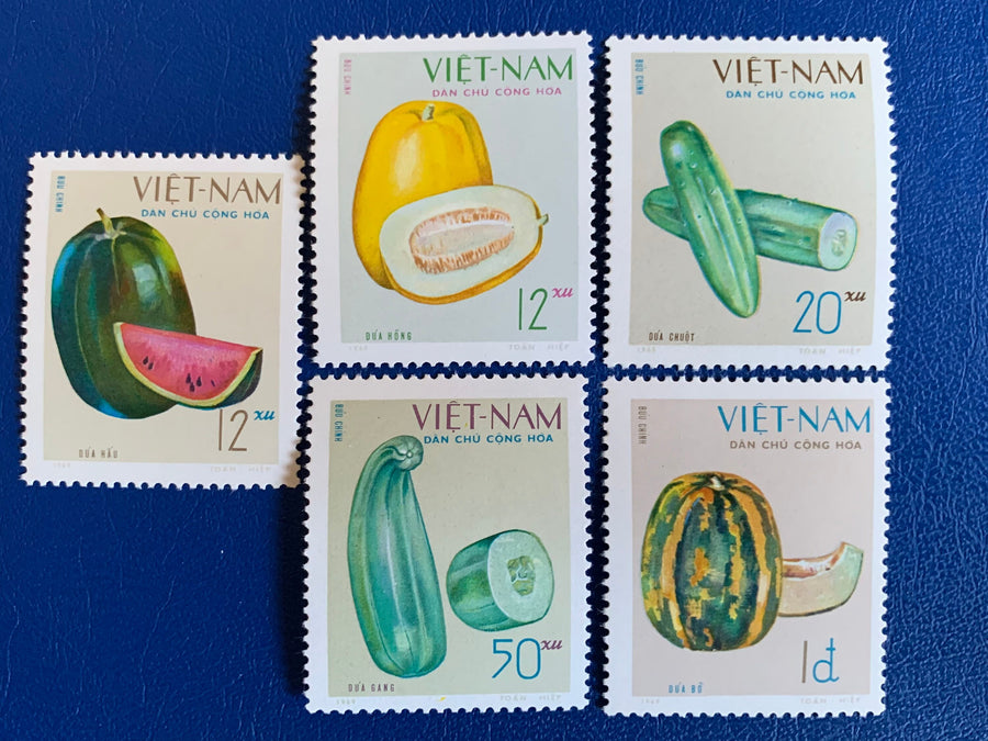 Vietnam - Original Vintage Postage Stamps- 1970 Fruits