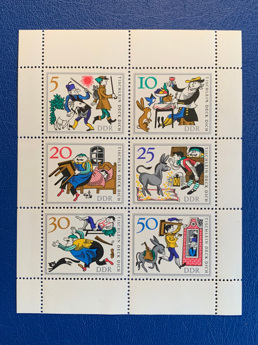 Germany (DDR) - Original Vintage Postage Stamps- 1966 Fairytale: The Wishing-Table, The gold-ass and Cudgel -for the collector, or crafter