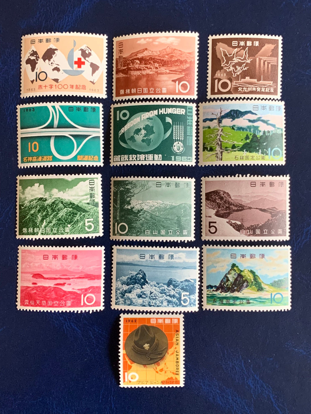 Japan- Original Vintage Postage Stamps- 1962-63