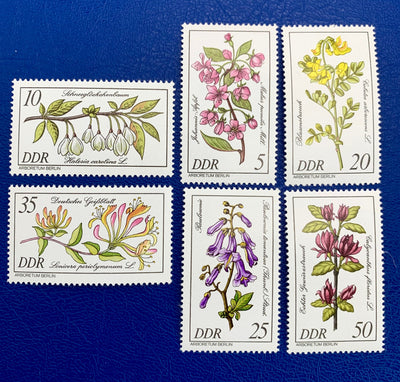 Germany (DDR) - Original Vintage Postage Stamps- 1981 - Rare Trees and Shrubs (Flowers)