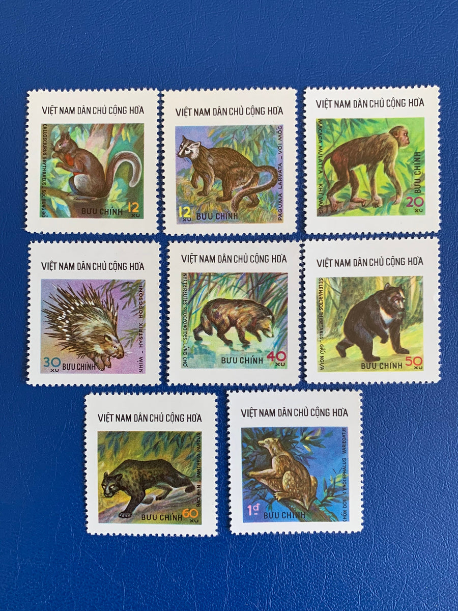 Vietnam- Original Vintage Postage Stamps- 1976 Wild Animals