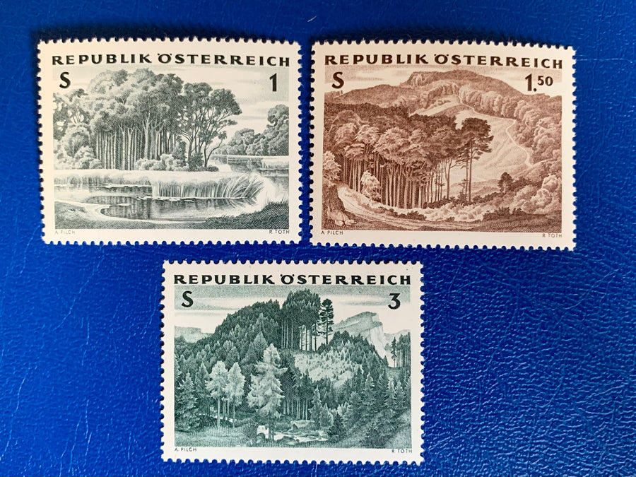 Austria - Original Vintage Postage Stamps - 1962 Forests