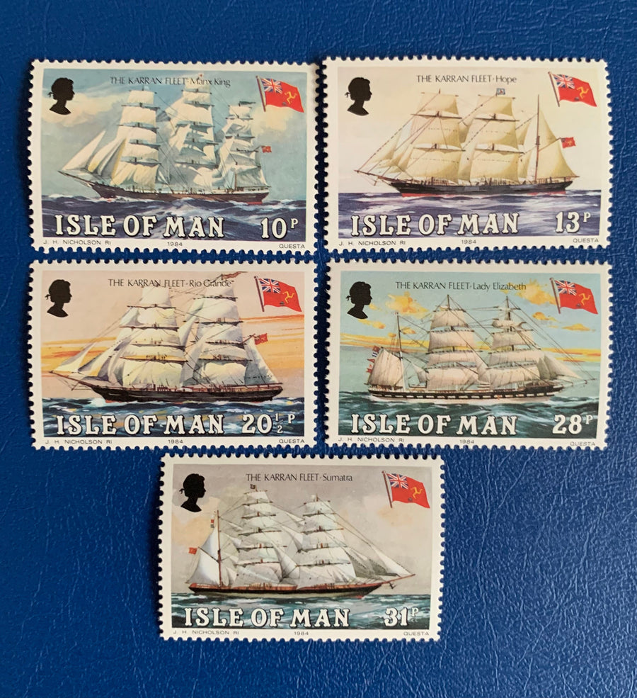 Isle of Man - Original Vintage Postage Stamps - 1984 - Karran Fleet - for the collector, artist or crafter