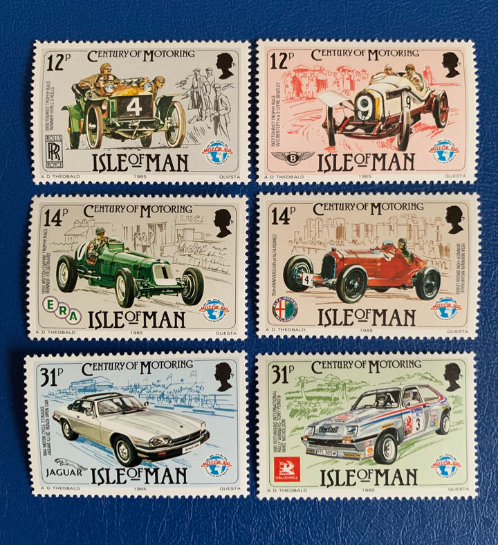 Isle of Man - Original Vintage Postage Stamps - 1985 - History of Motoring- for the collector, artist or crafter