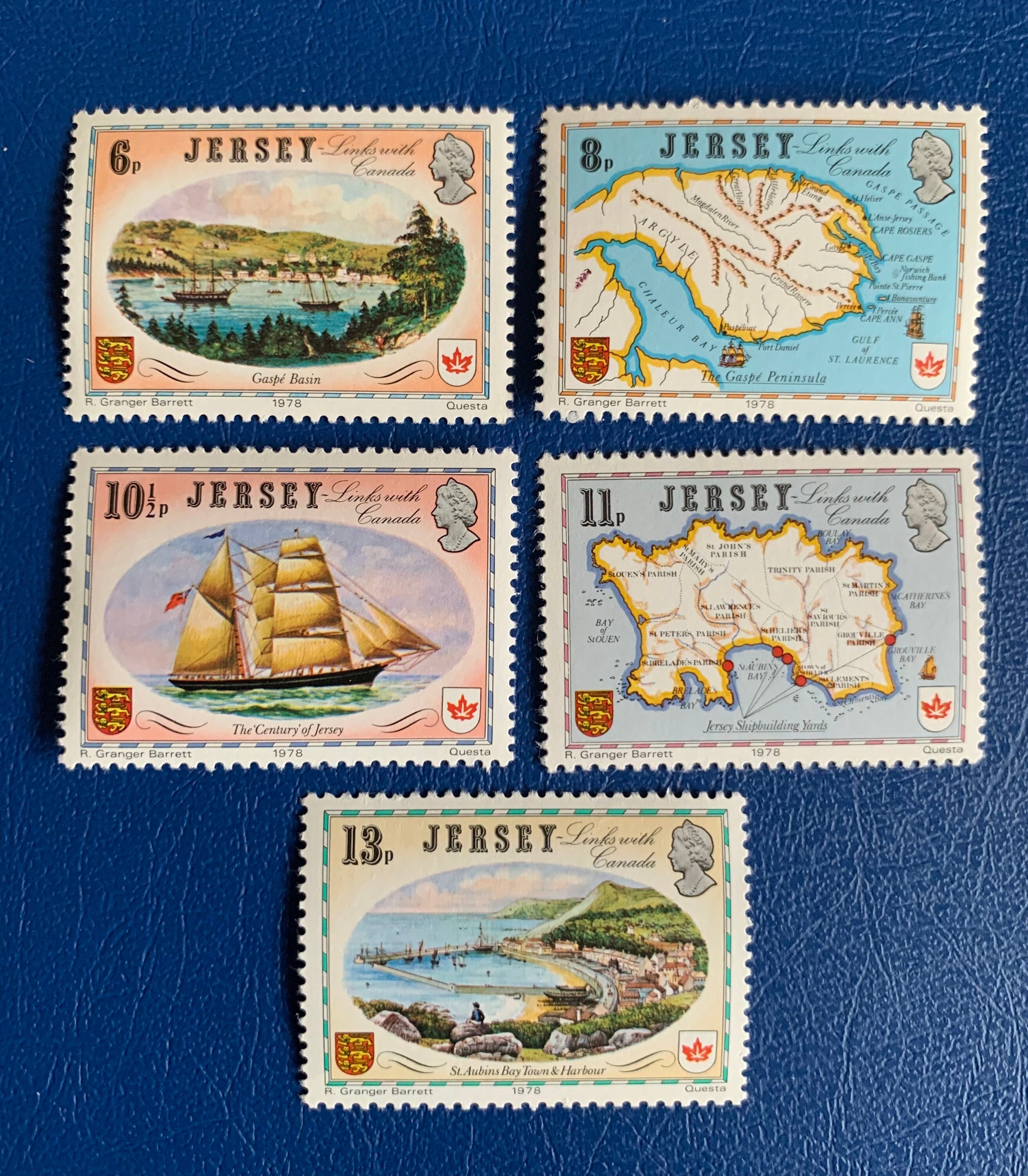 Jersey - Original Vintage Postage Stamps - 1986 Links with Canada - On ...