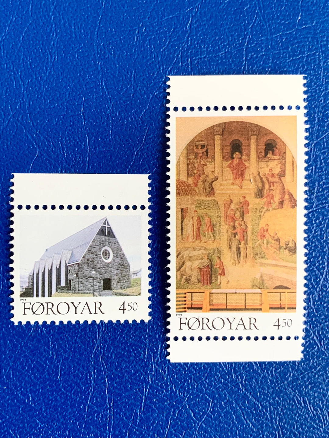 Faroe Islands- Original Vintage Postage Stamps- 1990s Scenes & Churches - for the collector, artist or crafter