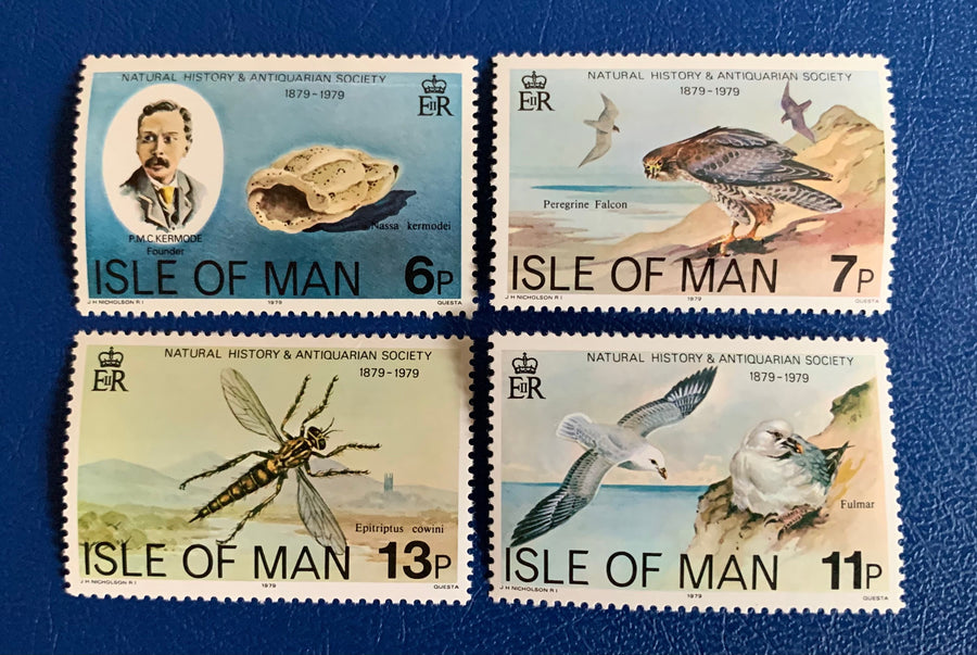 Isle of Man - Original Vintage Postage Stamps - 1979 Natural History & Antiquarian Society - for the collector, artist or crafter