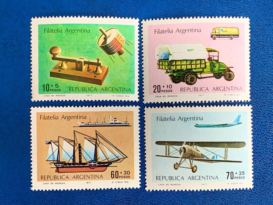 Argentina - Original Vintage Postage Stamps- 1977 Argentina Philately- for the collector, artist or crafter - scrapbooks, decoupage, collage
