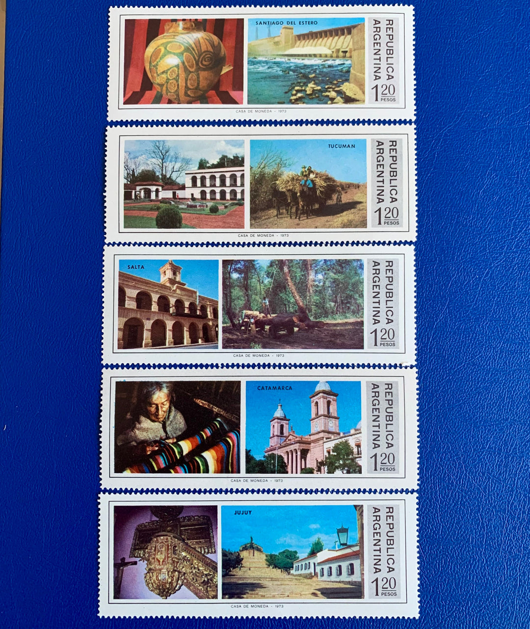 Argentina - Original Vintage Postage Stamps- 1973 Argentine Provinces- for the collector, artist or crafter