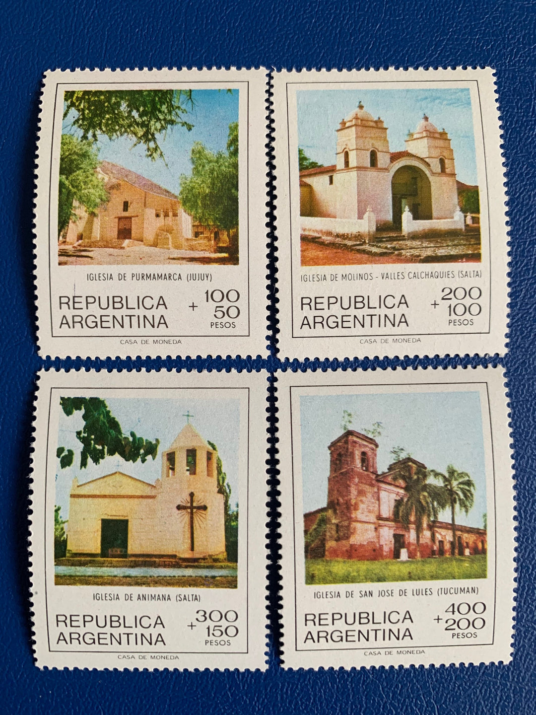 Argentina - Original Vintage Postage Stamps- 1979 Argentine Churches - for the collector, artist or crafter