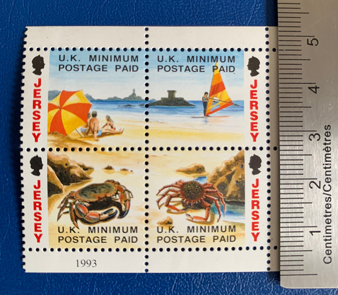 Post Stamp Ridge Jersey - Original Vintage Postage Stamps - 1993 Booklet Panes - On the ...