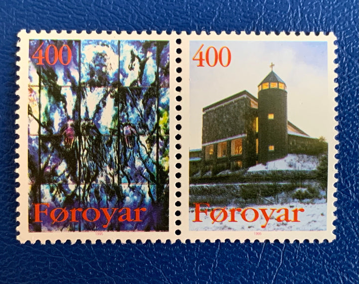 Faroe Islands- Original Vintage Postage Stamps- 1990s Scenes & Churches - for the collector, artist or crafter