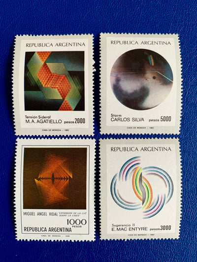 Argentina - Original Vintage Postage Stamps- 1981 Modern Art - for the collector, artist or crafter