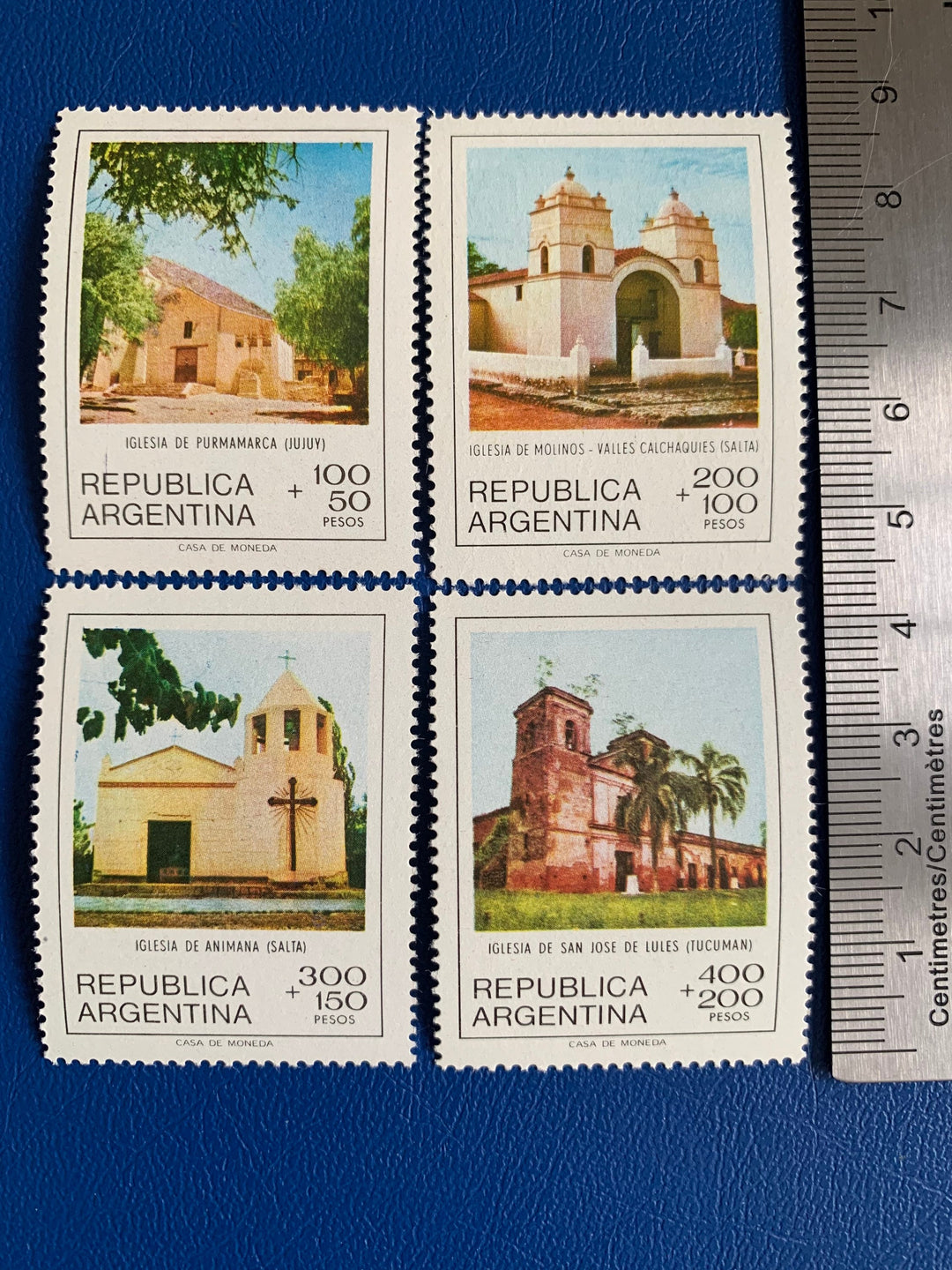 Argentina - Original Vintage Postage Stamps- 1979 Argentine Churches - for the collector, artist or crafter