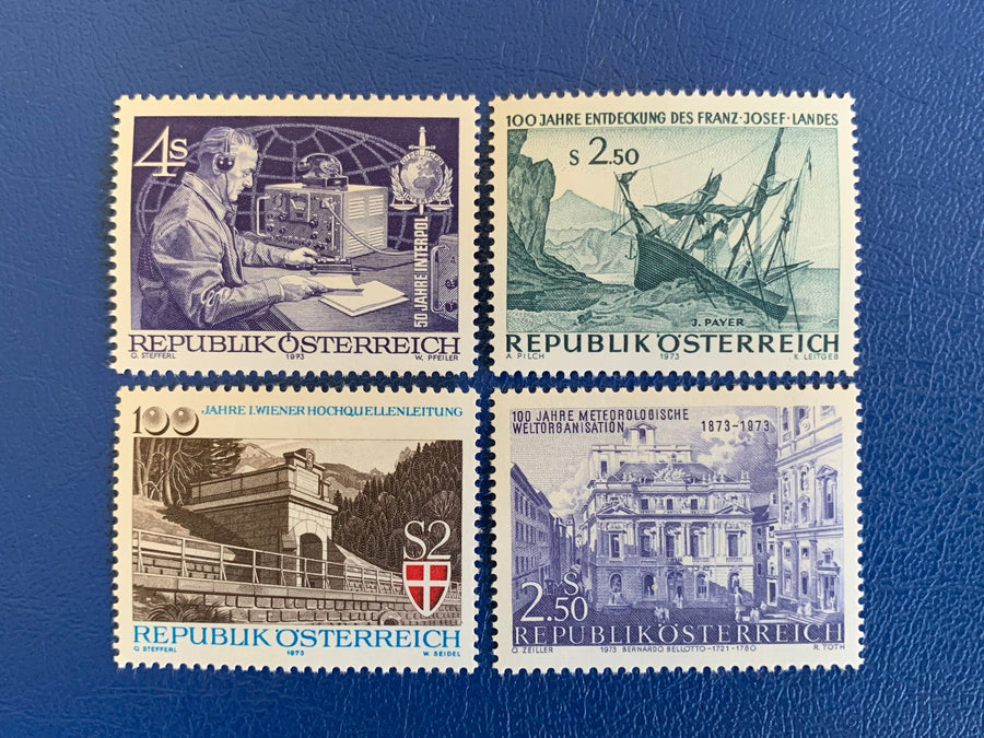 Austria - Original Vintage Postage Stamps - 1973 Beautiful Images - for the collector, artist or crafter