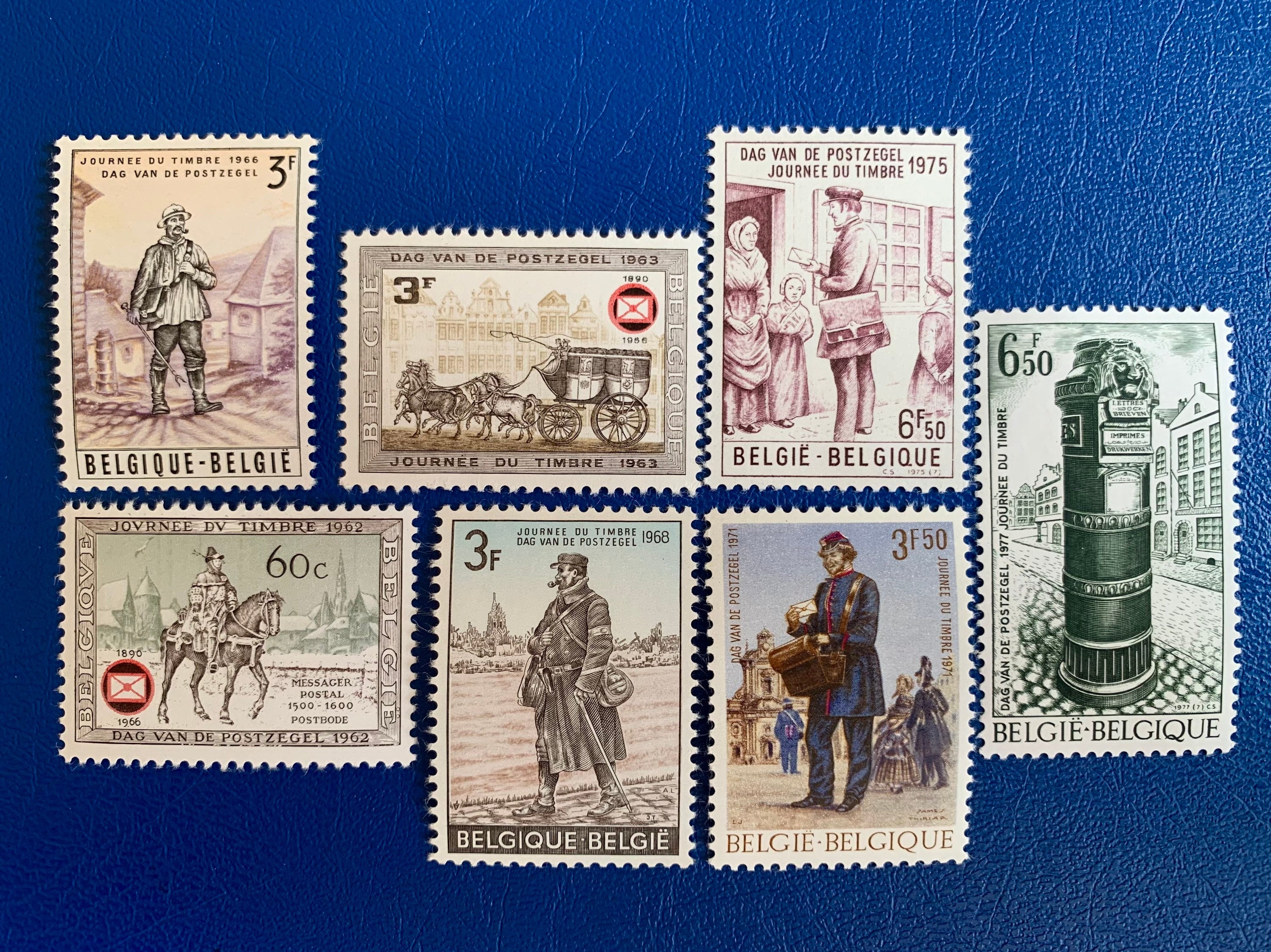 Belgium - Original Vintage Postage Stamps - 1970s Stamp Day - On the ...