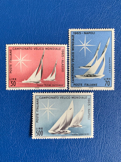 Italy - Original Vintage Postage Stamps- 1965 - World Sailing Championship - for the collector, artist and crafter