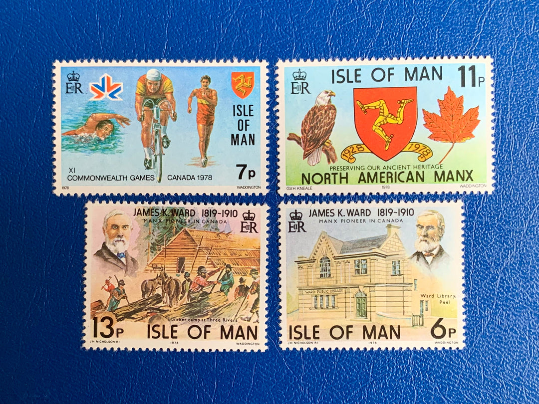 Isle of Man - Original Vintage Postage Stamps - 1978 - Events & Anniversaries - for the collector, artist or crafter
