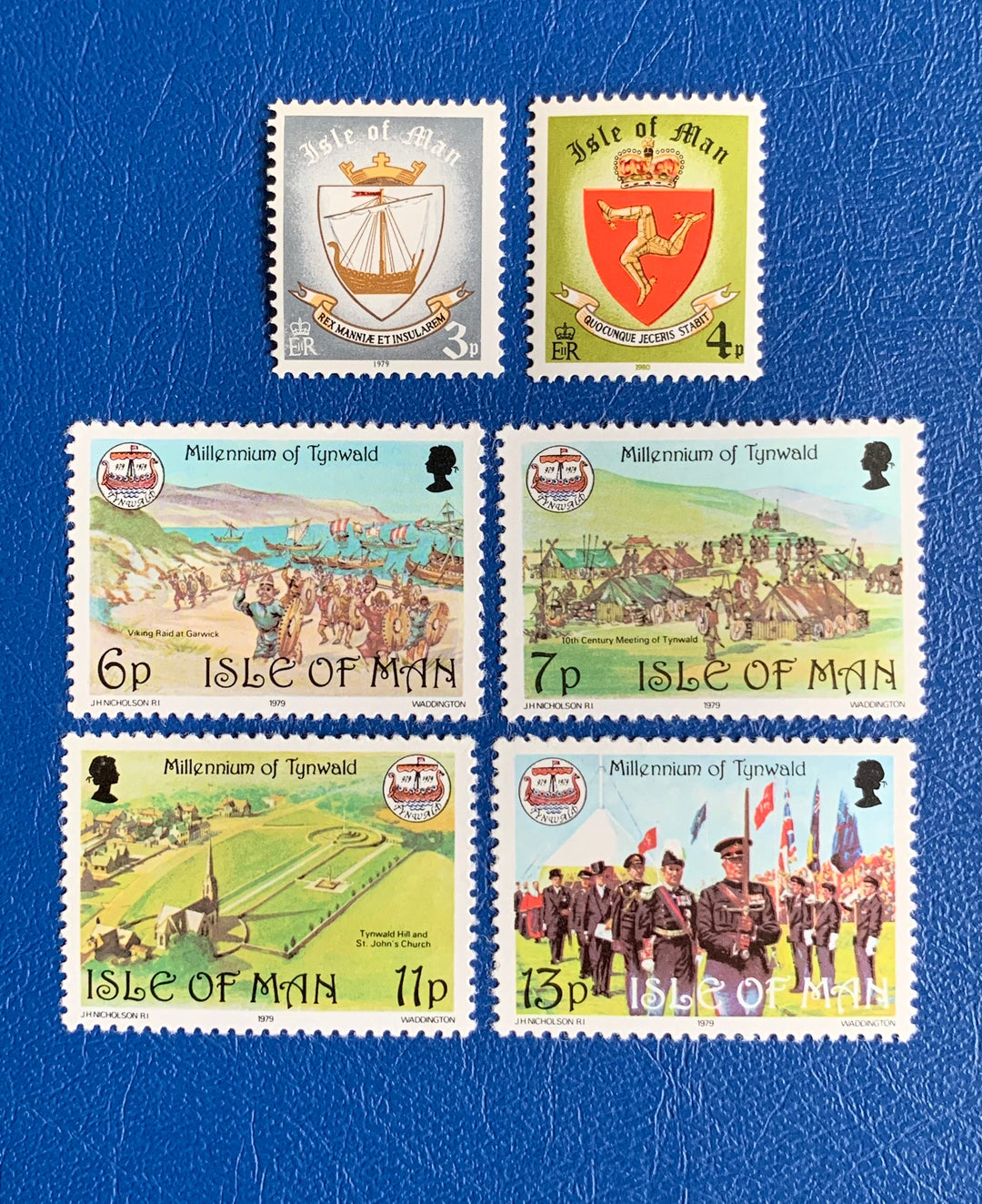 Isle of Man - Original Vintage Postage Stamps - 1978-80 - Millennium of Tynwald - for the collector, artist or crafter