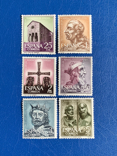 Spain - Original Vintage Postage Stamps- 1962 - XII Centenary of Oviedo Foundation - for the collector, artist or crafter