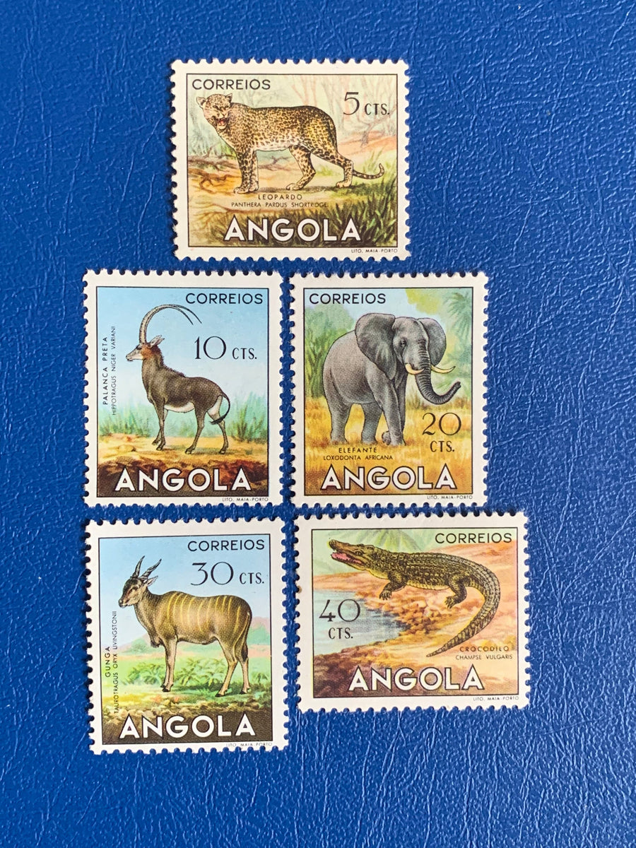 Angola - Original Vintage Postage Stamps- 1953 Angola Wildlife - for the collector, artist or crafter - scrapbooks, decoupage, journals