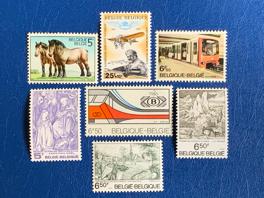 Belgium - Original Vintage Postage Stamps Souvenir Sheet - 1976/77 - for the collector, artist or crafter - scrapbooks, journals