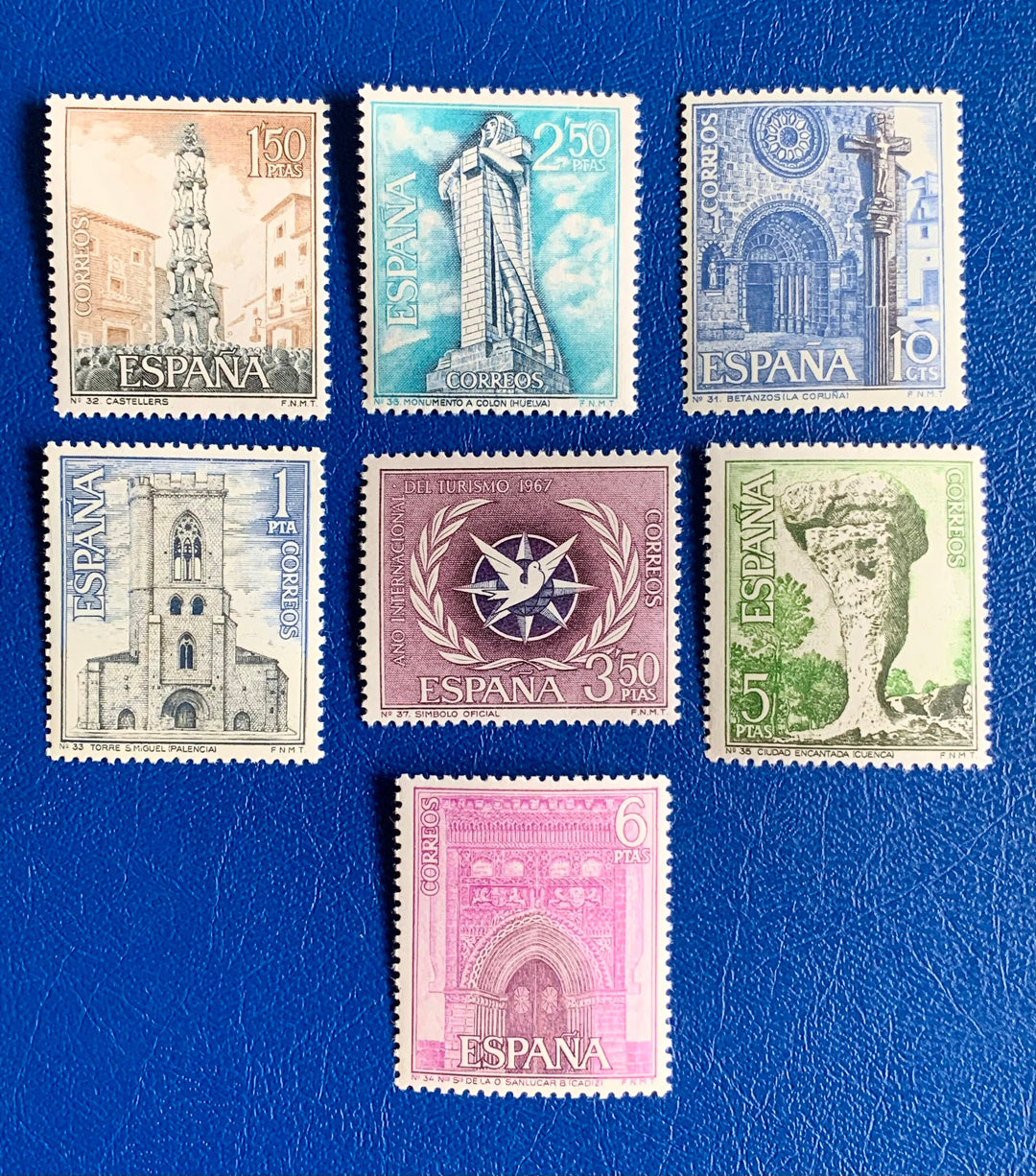 Spain - Original Vintage Postage Stamps- 1967 Tourism - for the collector, artist or crafter - scrapbooks, journals