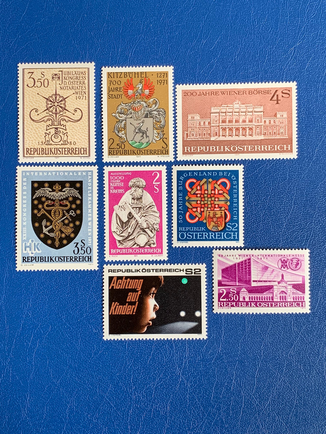 Austria - Original Vintage Postage Stamps - 1971 - for the collector, artist or crafter - scrapbooks,journals, decoupage